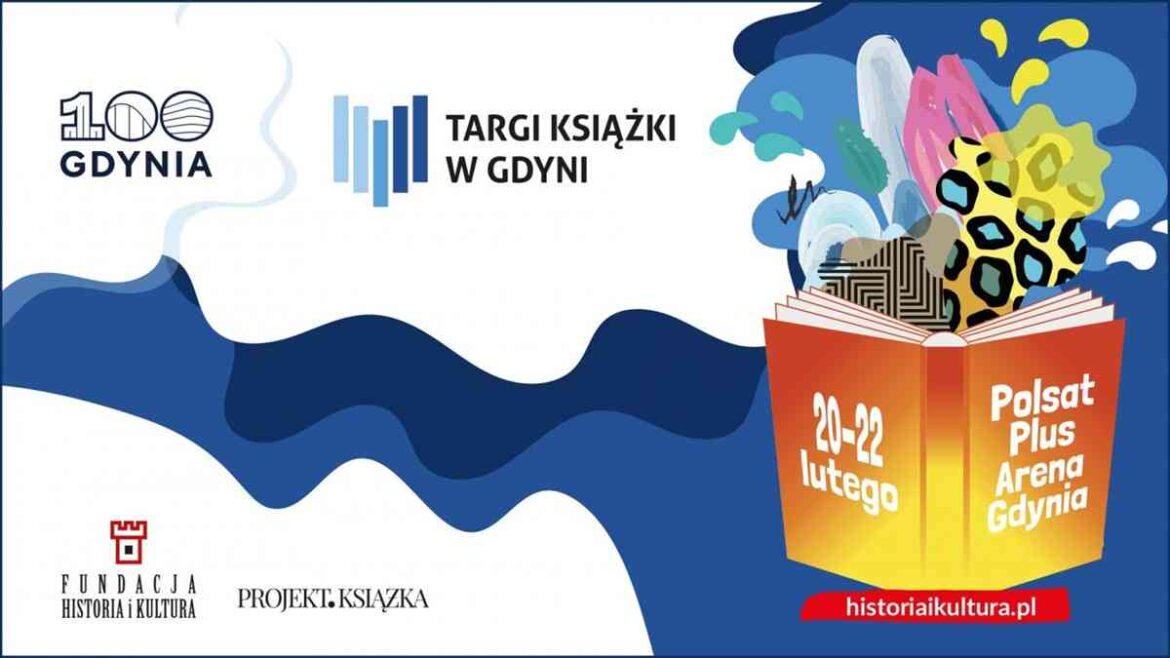 Targi Książki w Gdyni 2026 – grafika wydarzenia z datą 20–22 lutego i lokalizacją Polsat Plus Arena Gdynia